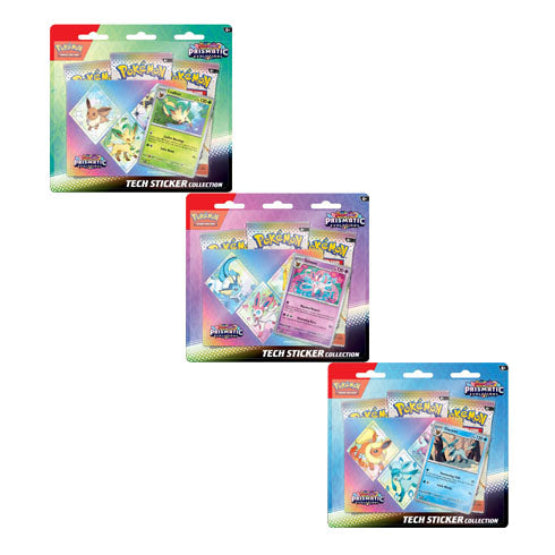 Pokémon TCG: Scarlet & Violet Prismatic Evolutions Tech Sticker Collection (Set of 3)