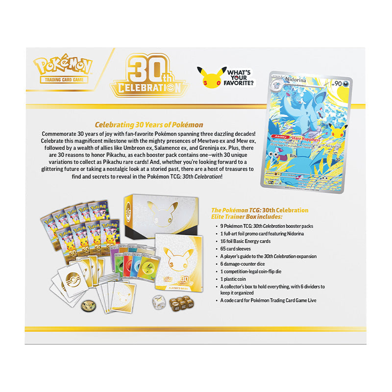 Pokémon TCG: 30th Celebration Elite Trainer Box