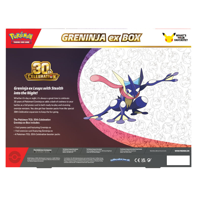 Pokémon TCG: 30th Celebration Sylveon ex Box / Greninja ex Box (Random Select)